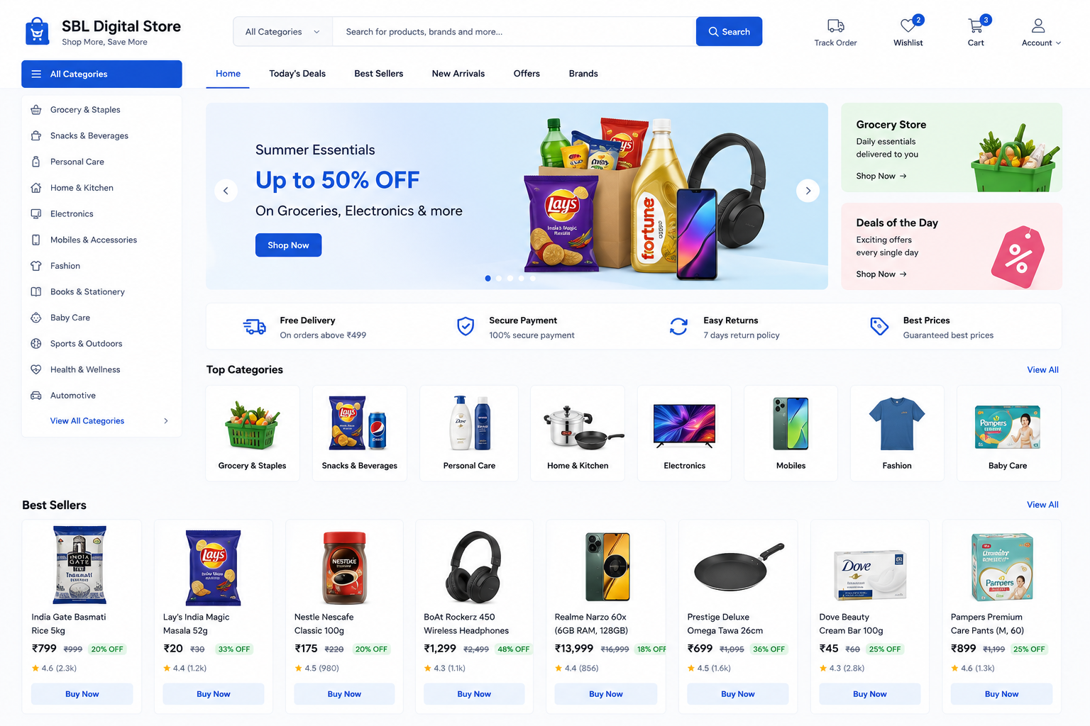 SBL Digital Store - E-Commerce